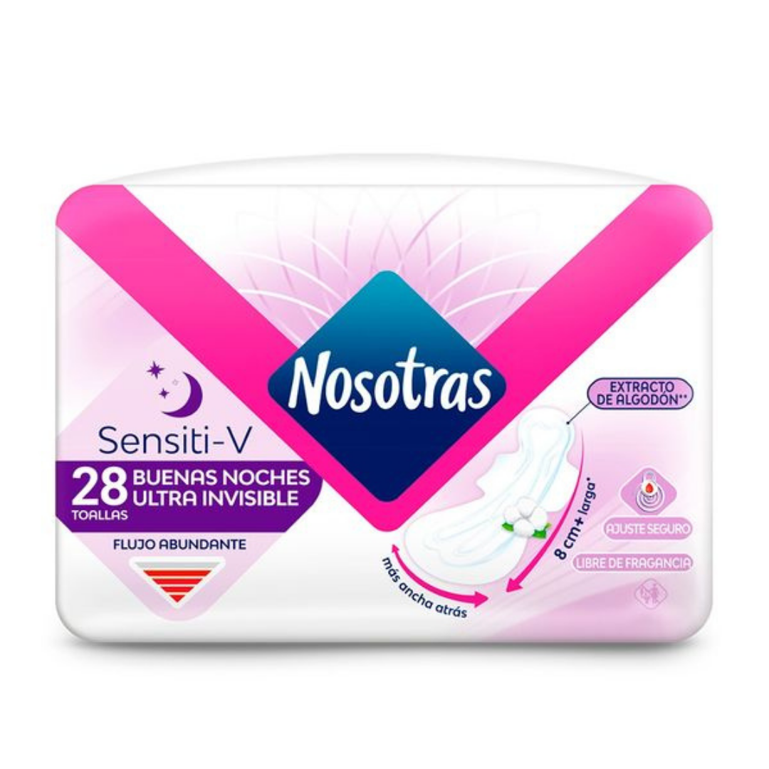 Nosotras Overnight Ultra Thin Sensitive Pads (20 Count)