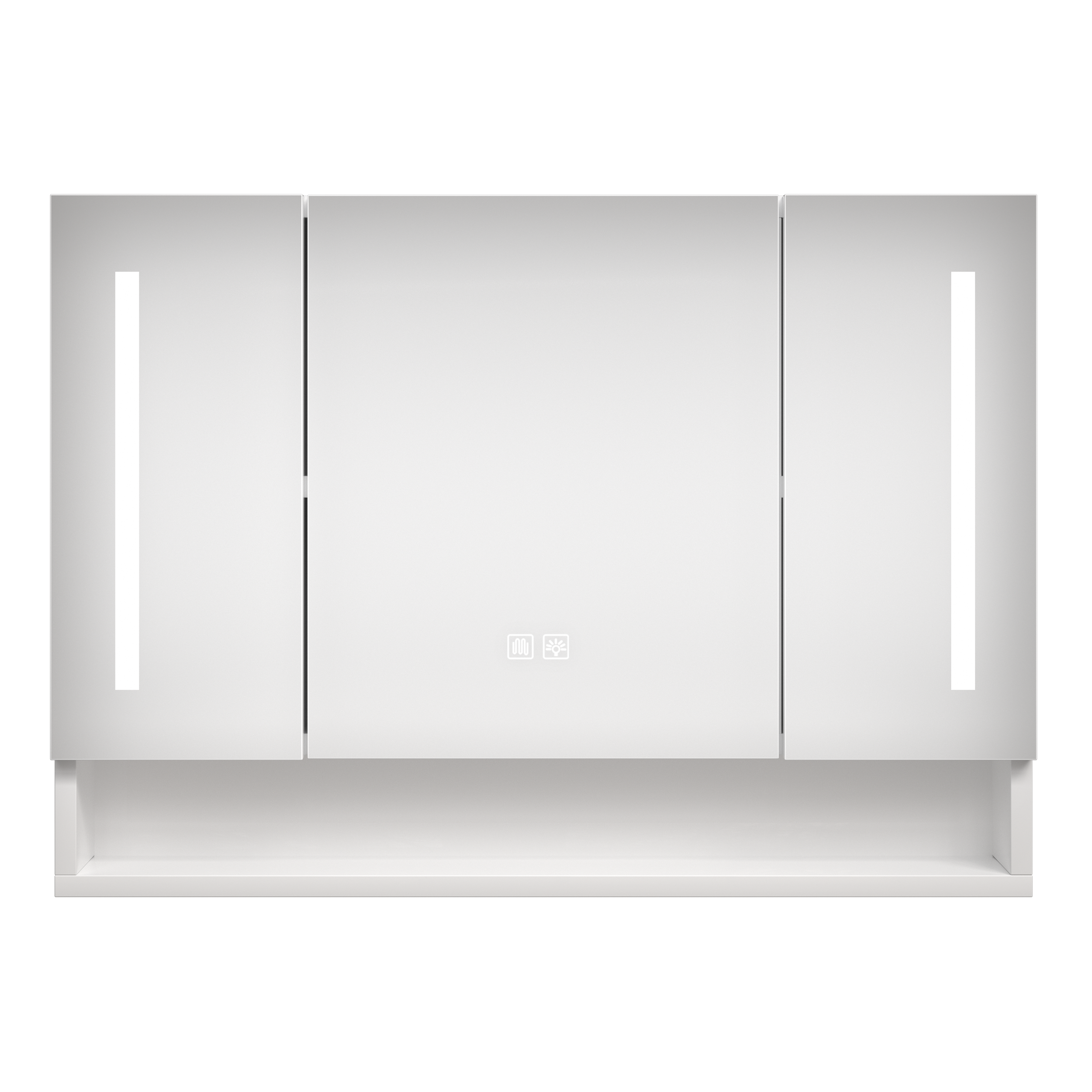 Modern 39x28 inch bathroom cabinets, medicine cabinets with mirrors and LED lights, and bathroom storage cabinets