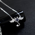 100 languages I love you, projection necklace, female demon, niche European and American design, collarbone chain jewelry