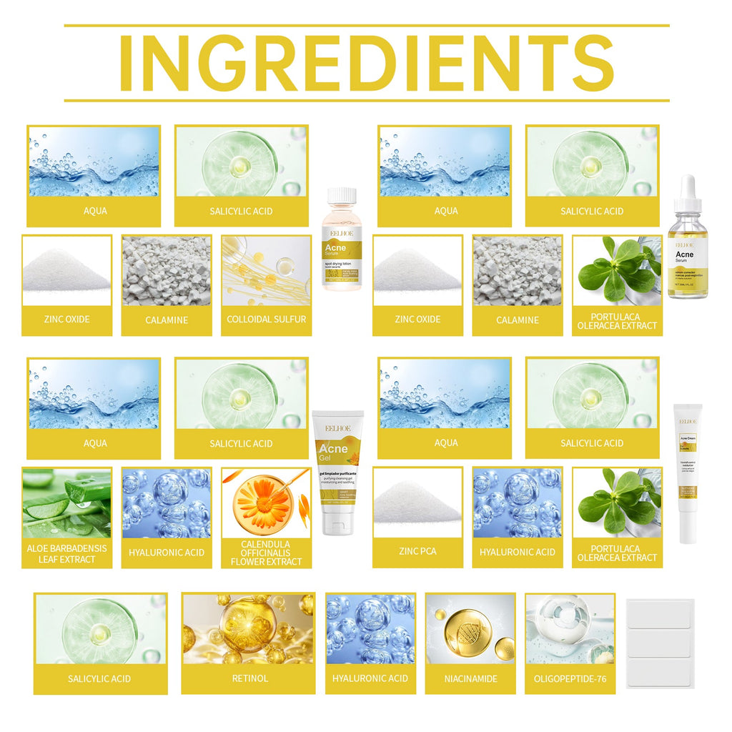 Acne Skin Care Set Skin Care For Acne Skin Is Suitable For Moisturizing And Beautify Soft Skin
