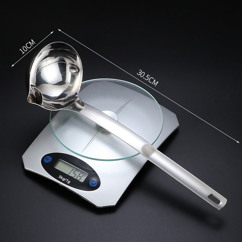 304 stainless steel oil separating spoon oil draining and filtering tool soup spoon