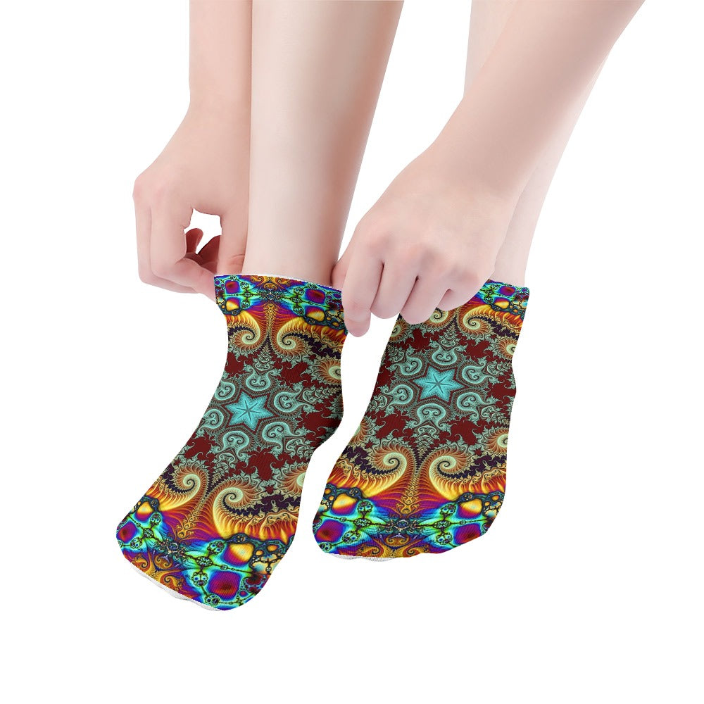 The Perfect Music Festival Socks (5 Pairs) Sweat-proof, Odor-proof, Breathable Spirit Molecule Kaleidoscope Socks