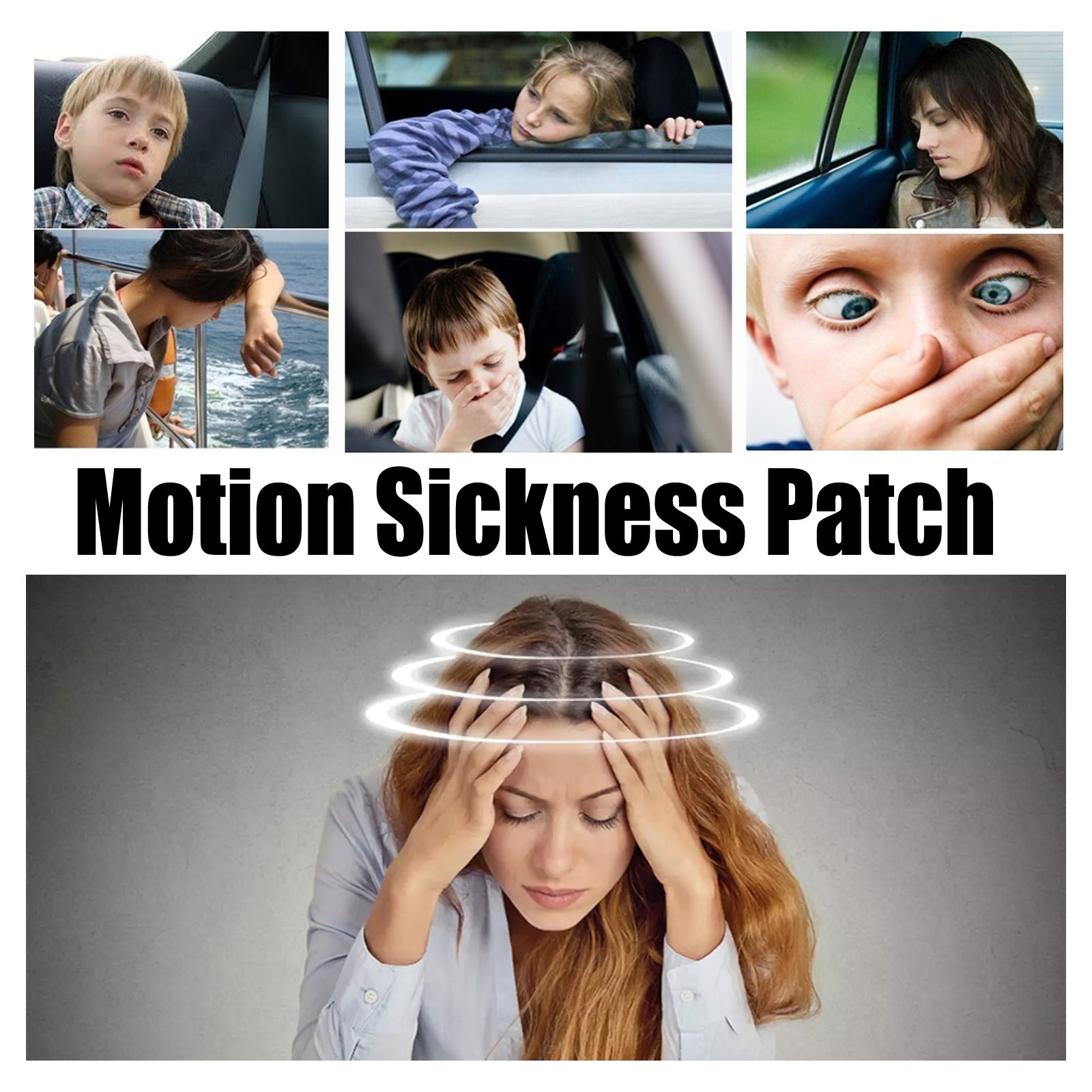 carsickness stickers Carsickness, airsickness, seasickness, earbuds, temples, travel carsickness stickers