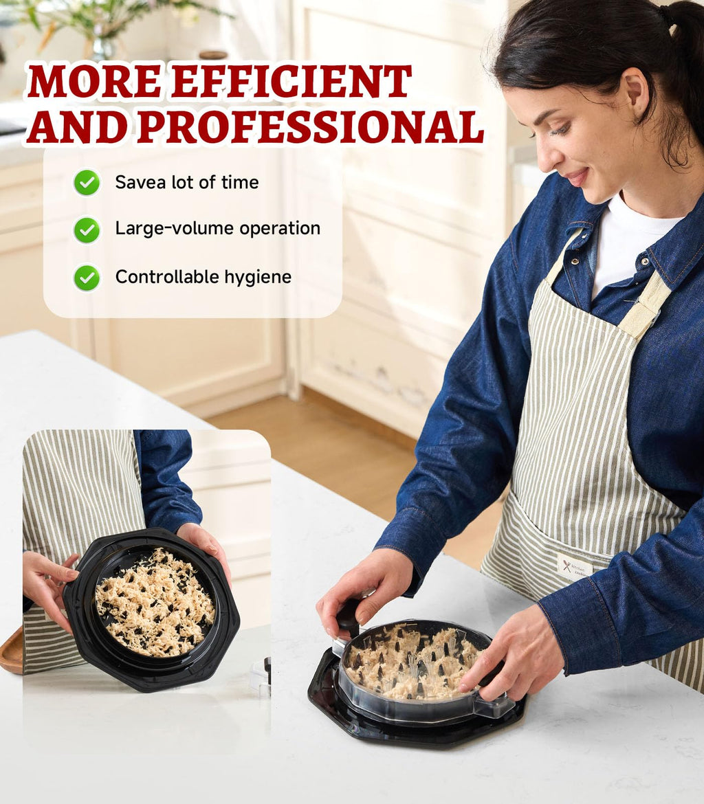 Hinreeya Chicken Shredder Tool Twist Meat Grinder Black BPA Free