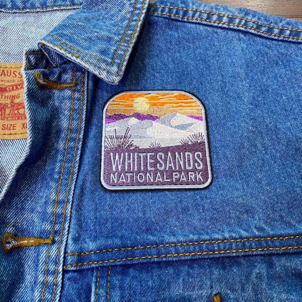 EMBRO BOF White Sands National Park Patch 3.1in Iron On Embroidered