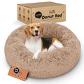 Petloox Donut Dog Bed Premium Comfort Anxiety Relief Size M Camel