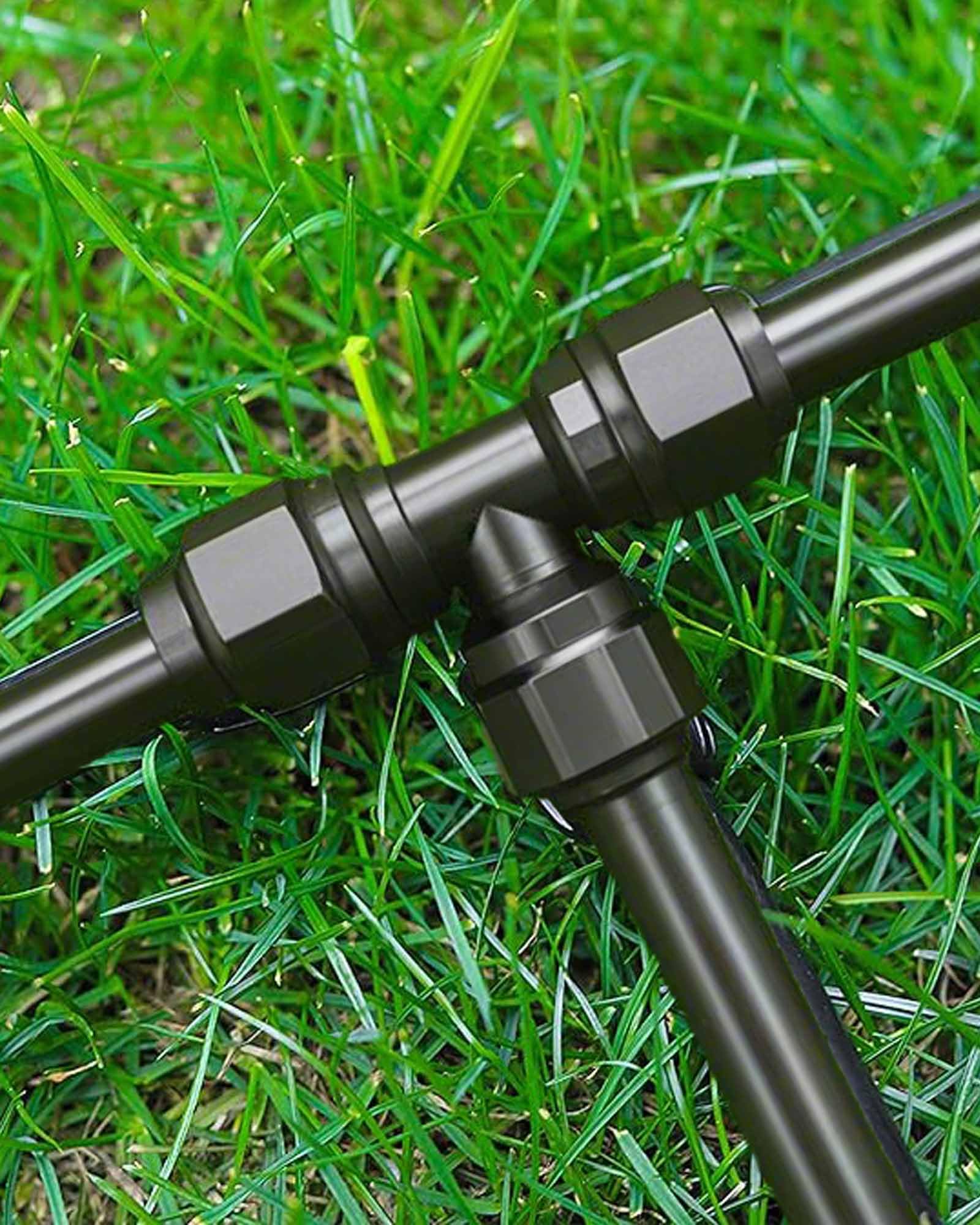 30 Pack 1/4 Inch Drip Irrigation Tee Connectors Quick Connect Garden Fittings