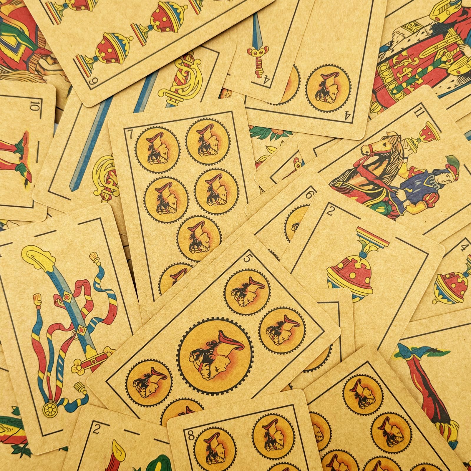 CDBXRA Kraft Paper Spanish Briscas Playing Cards Deck Puerto Rico