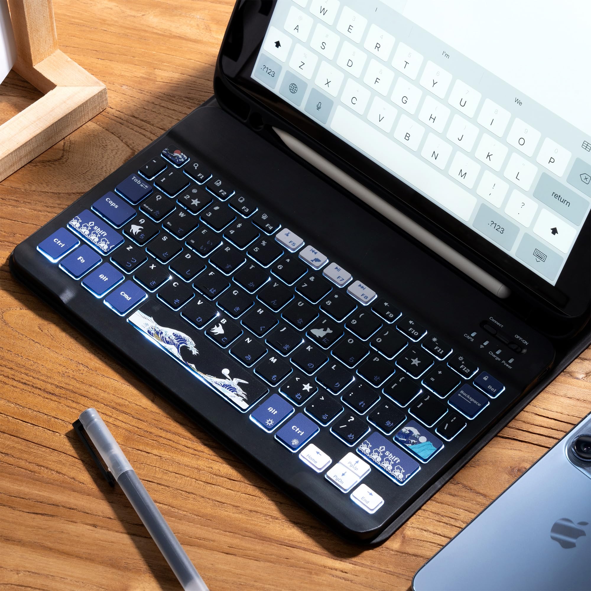 OHY iPad 11th 10th Gen Case Keyboard Wireless Backlit Detachable Black PU