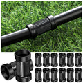 Pangda 25 Pack 1/2" PVC Compression Coupling Drip Irrigation Black