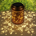 Doorkeer Solar Lantern Outdoor Hanging LED Waterproof Metal Butterfly Decor