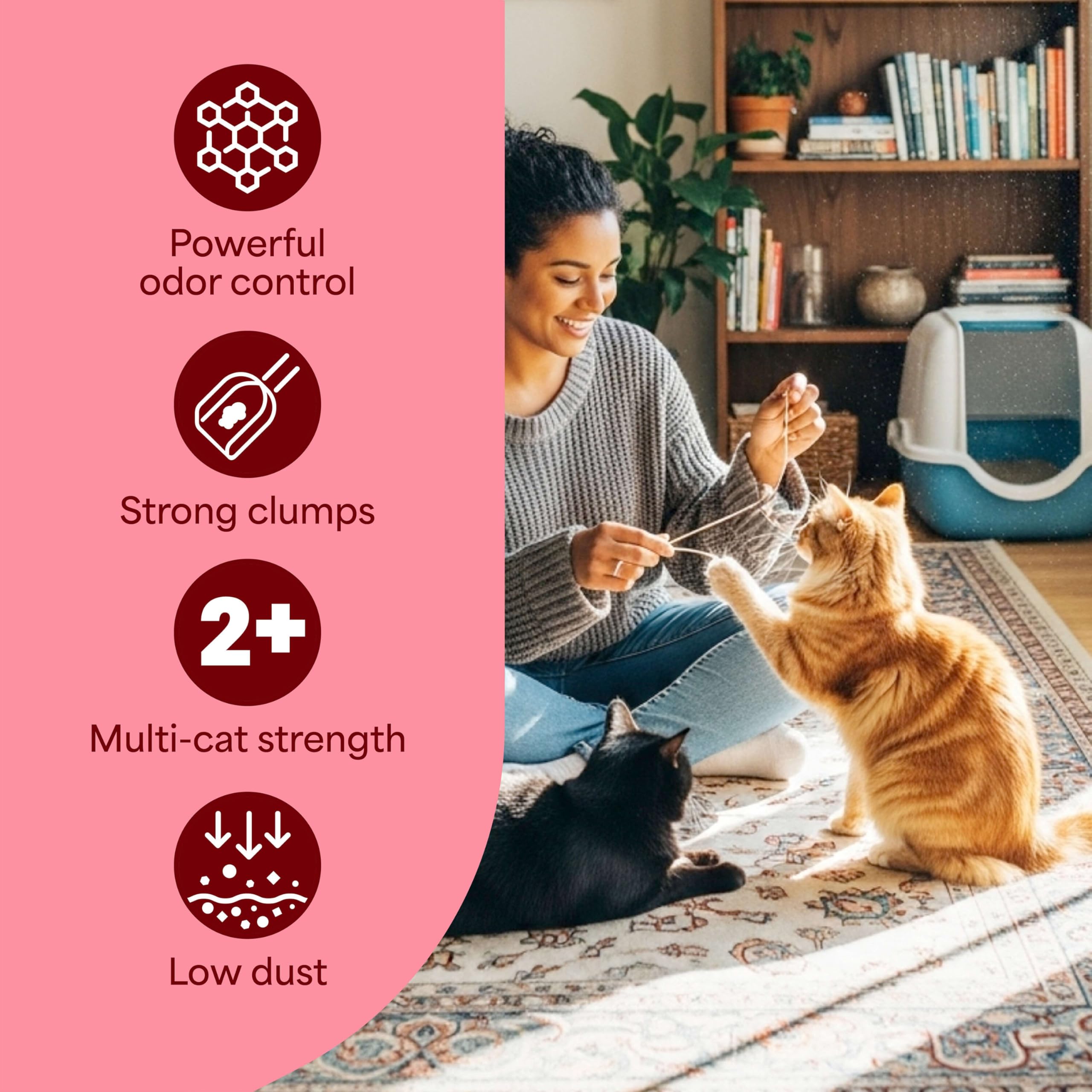 Fresh Step Clumping Cat Litter Multi-Cat Activated Charcoal Low Dust 14 lb