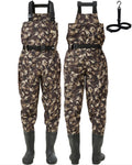 Pristis Taslan Fishing Waders Bootfoot Breathable CAMO Lightweight Size W14/M13