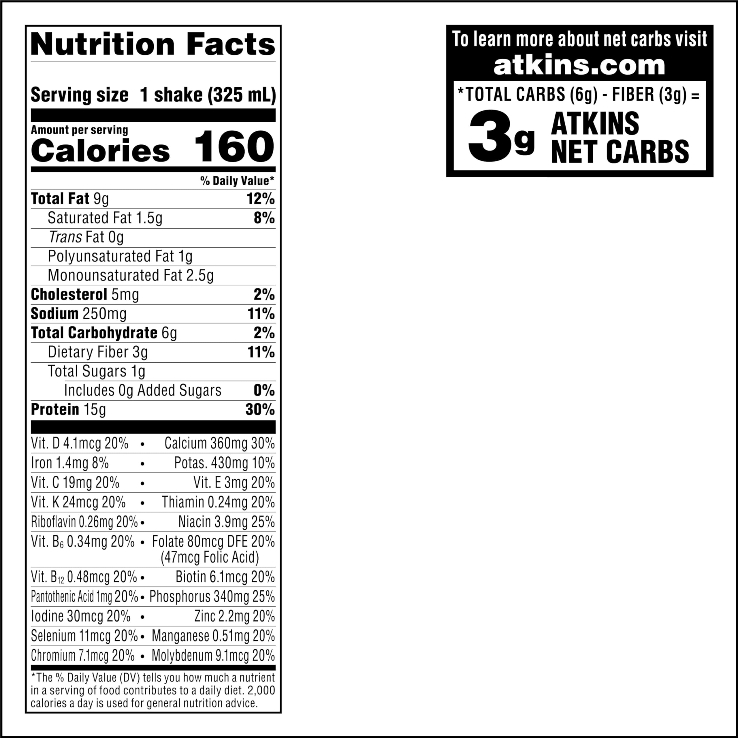 BestBy03/26 Atkins Café au Lait Iced Coffee Protein Shake 12 Count 11 Fl Oz