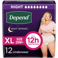 Depend Silhouette Maximum Absorbency Underwear for Women, Large - 24 Count (2 Packs of 12)