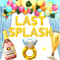 LaVenty Luxury Last Splash Bachelorette Party Decorations Gold Plastic