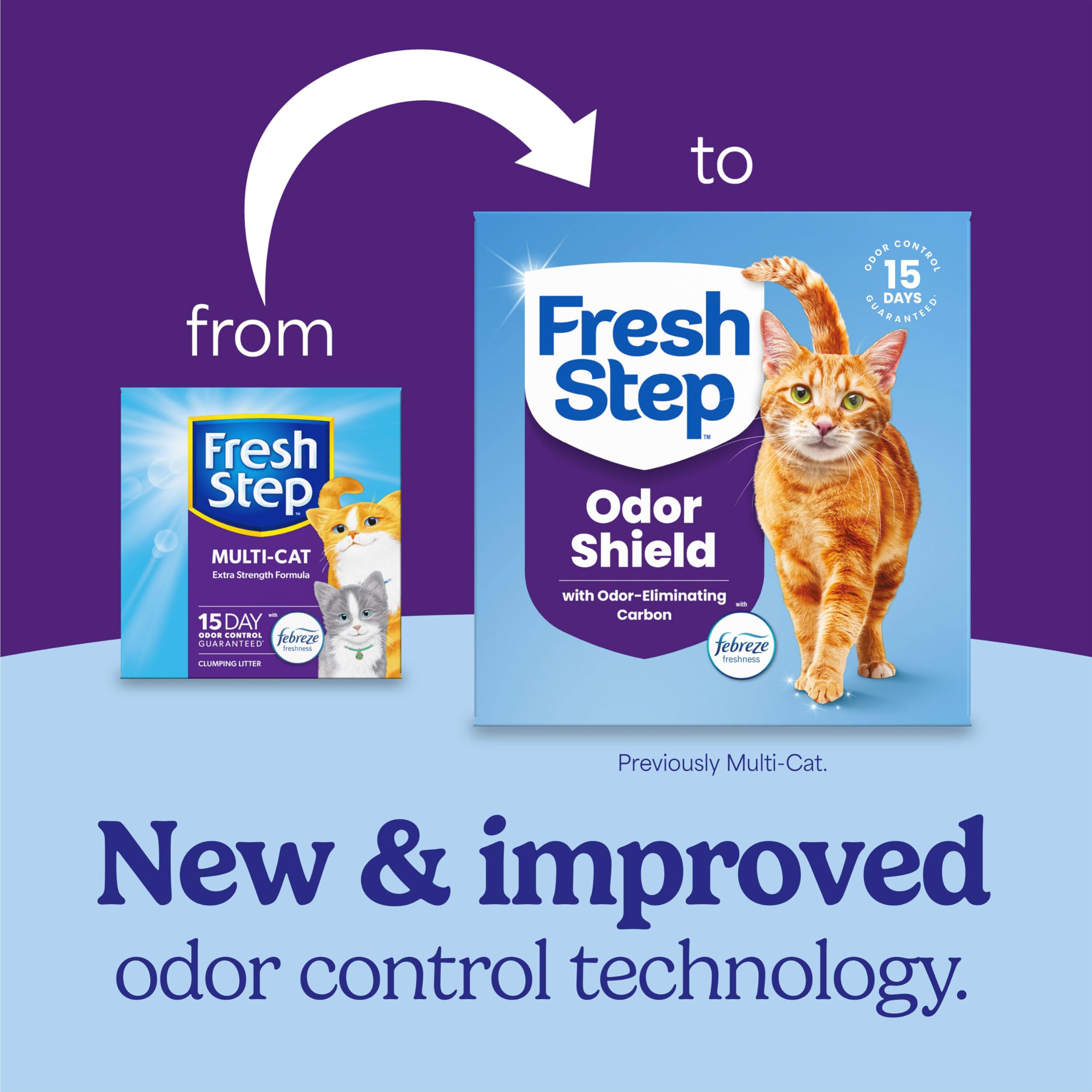 Fresh Step Clumping Cat Litter Multi-Cat Activated Charcoal Low Dust 14 lb