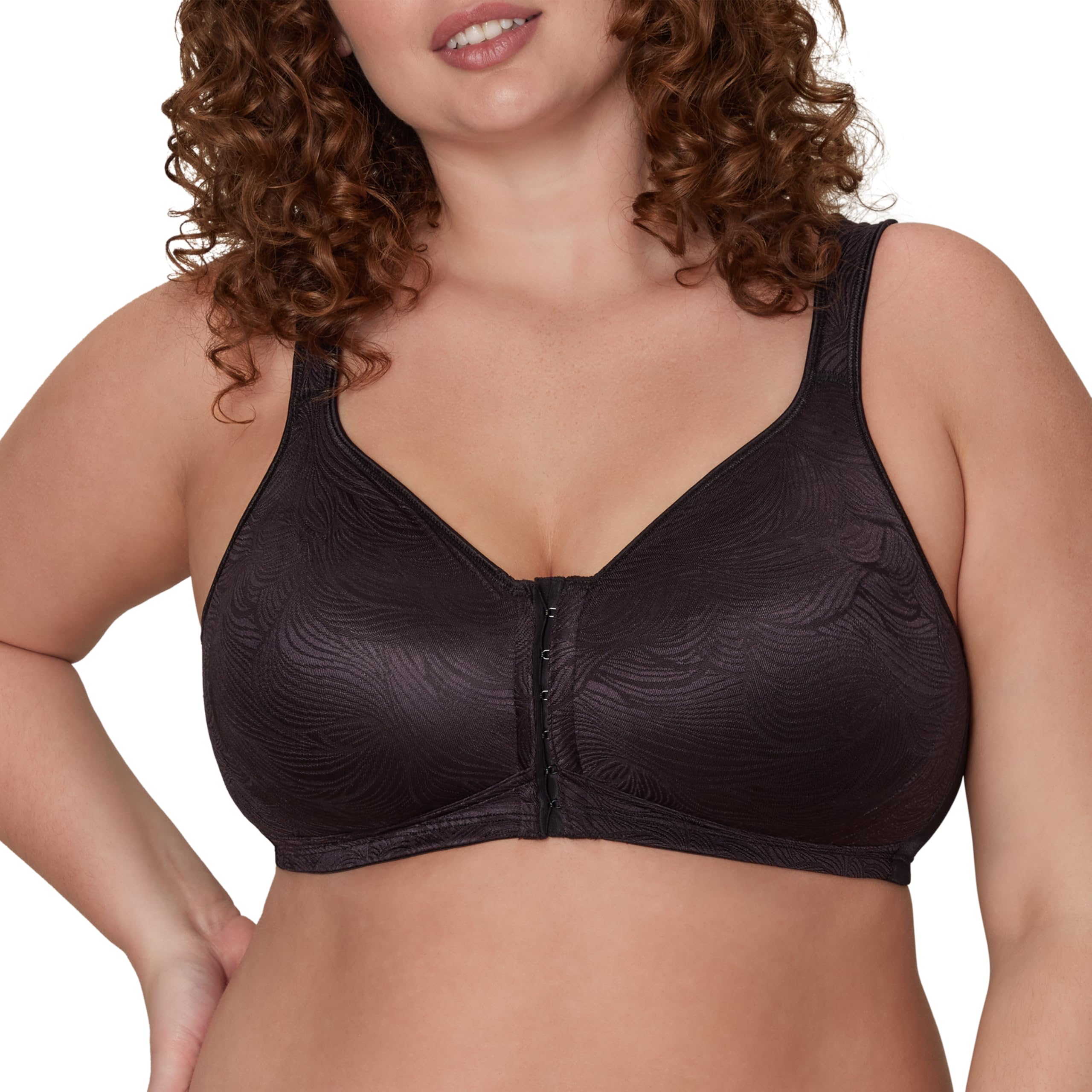 PLAYTEX Women's 18 Hour Extra Back Support Front Close Wireless Nude 2-Pack 36C