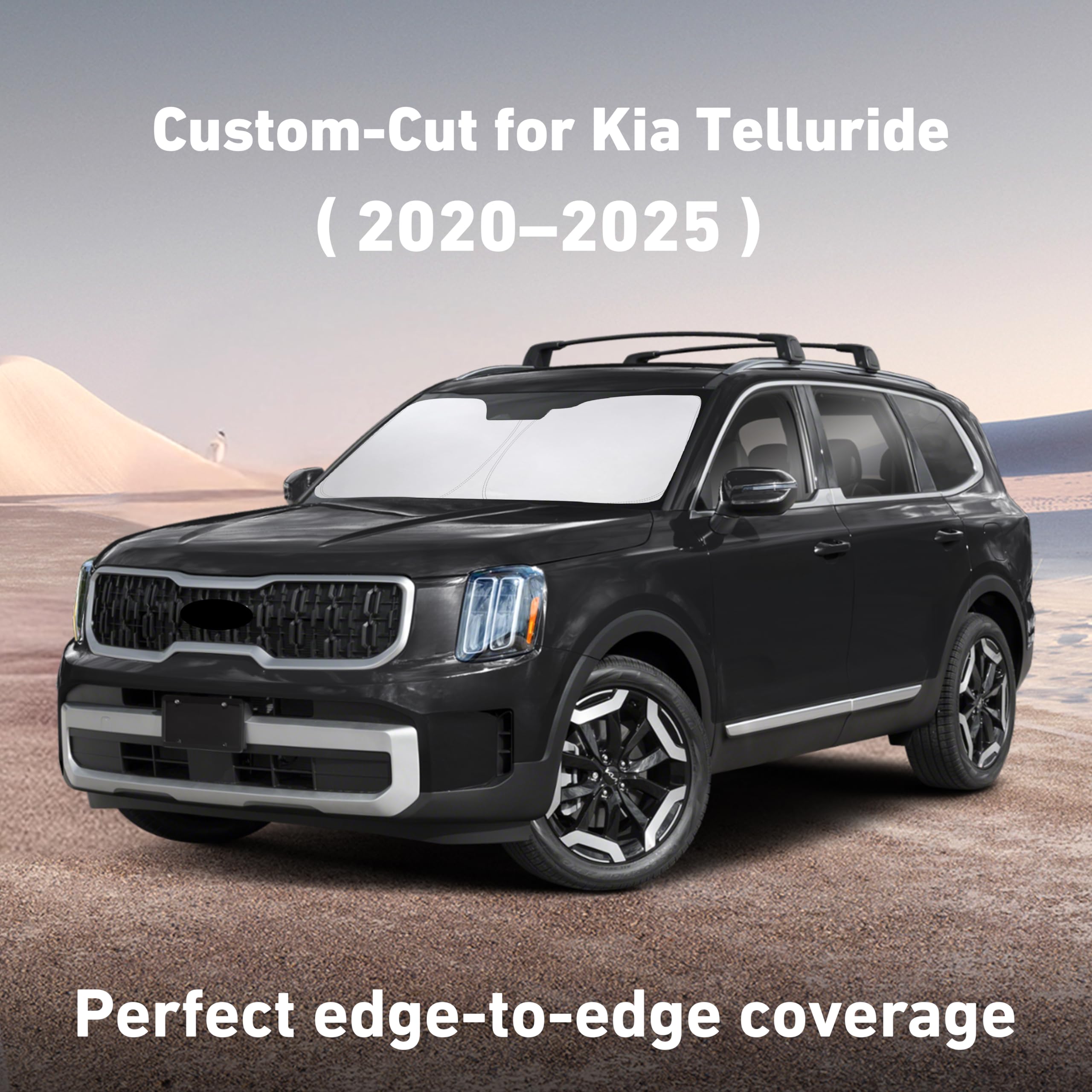 EcoNour Windshield Sunshade for Kia Telluride 2020-2025 UV Heat Blocker