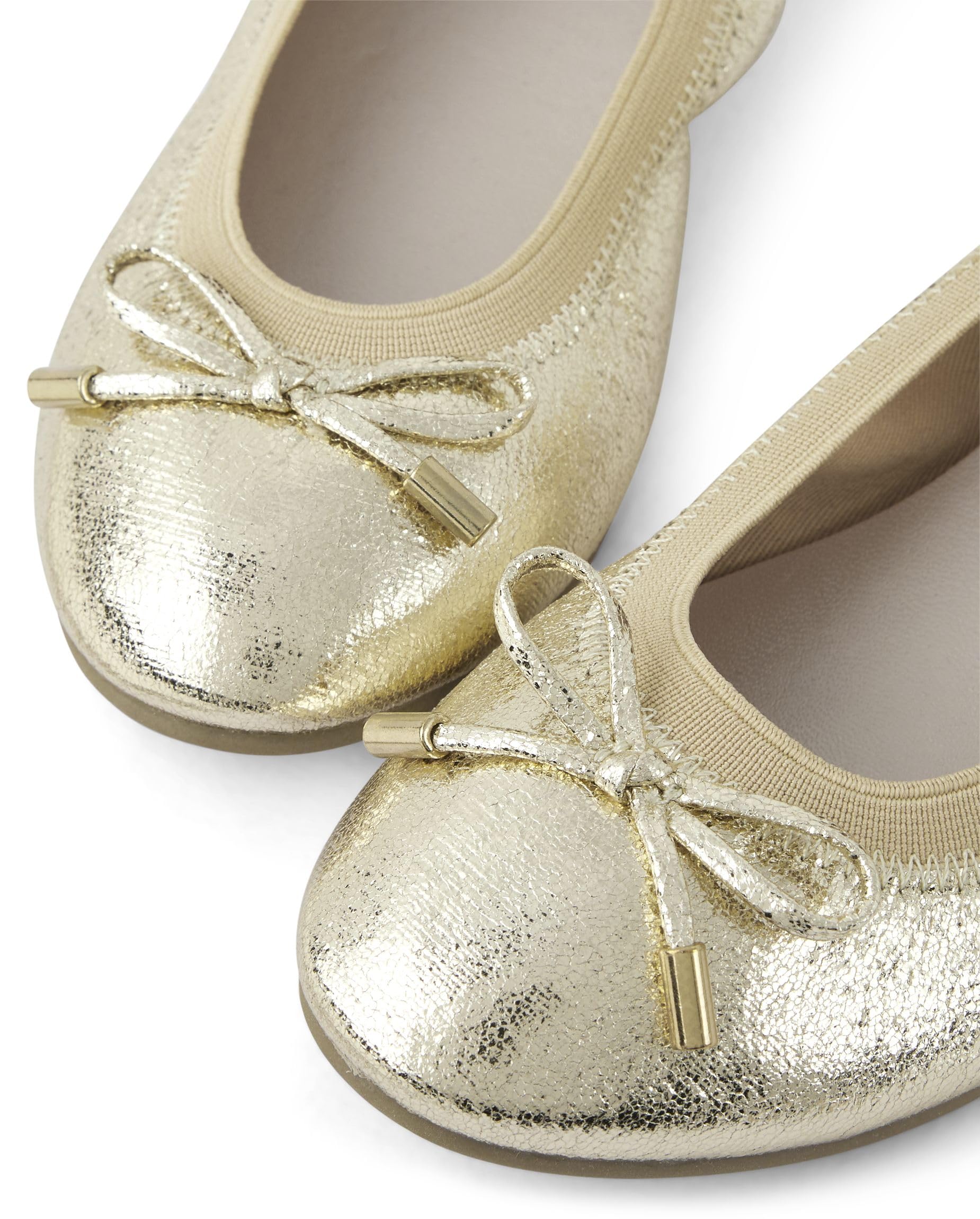 The Children's Place Ballet Flats Soft Gold Size 11Y Girls Shoes
