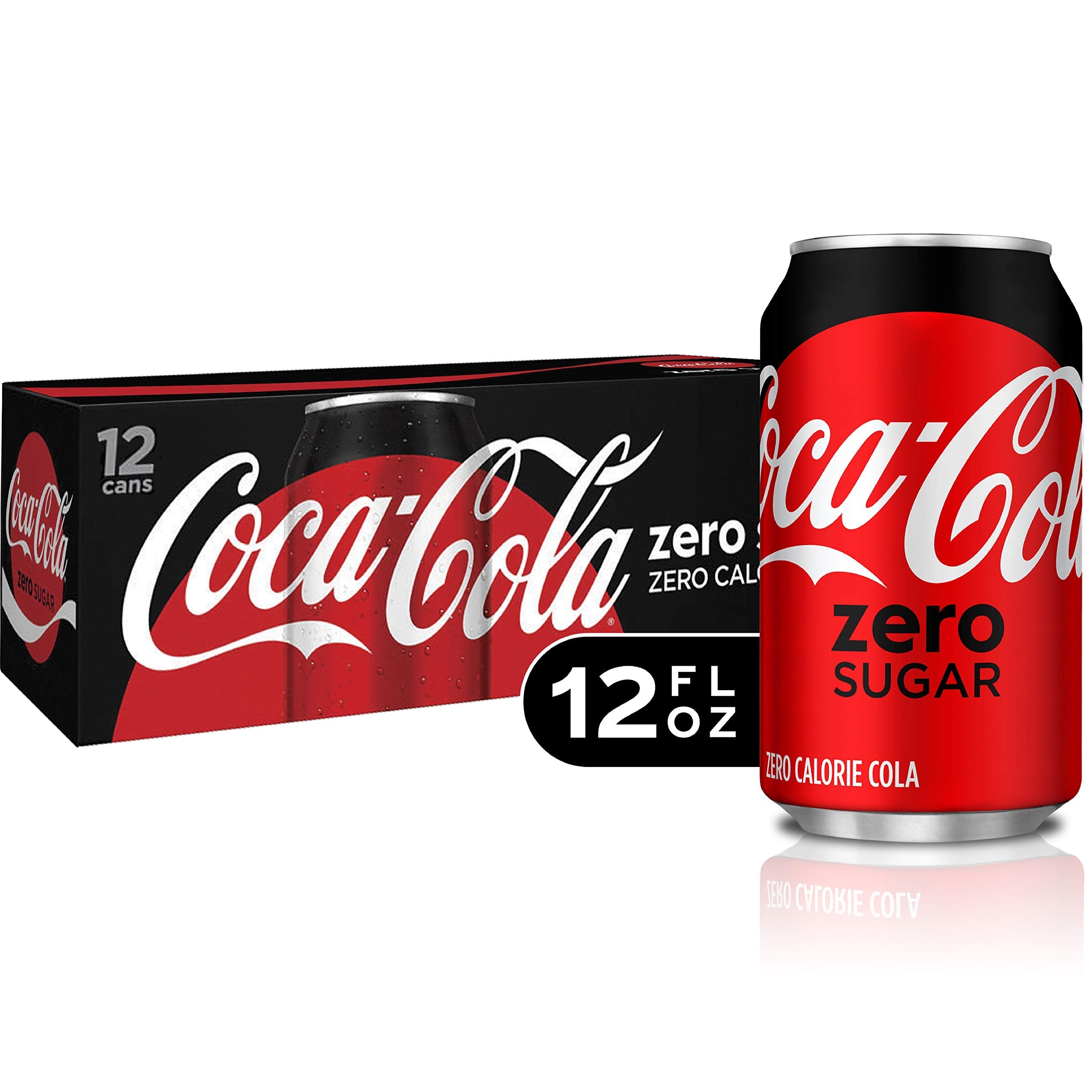 Coca-Cola Coke Zero Sugar Diet Soda Soft Drink, 12 fl oz, 12 Pack