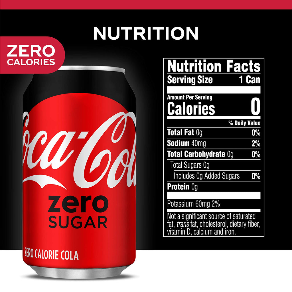 Coca-Cola Coke Zero Sugar Diet Soda Soft Drink, 12 fl oz, 12 Pack