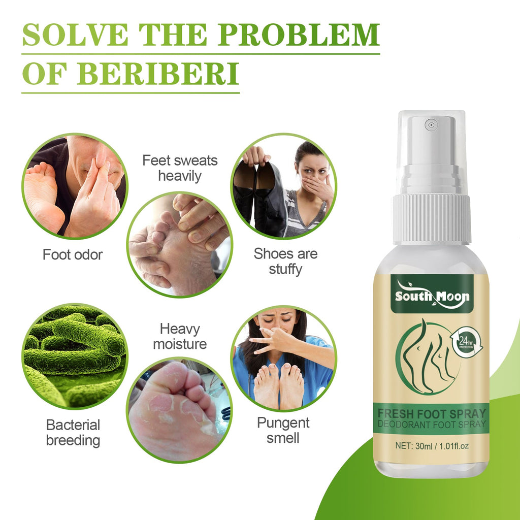 Fresh Foot Spray, Dry Feet Peeling Feet Itchy Moisturizing Skin Fragrance Spray