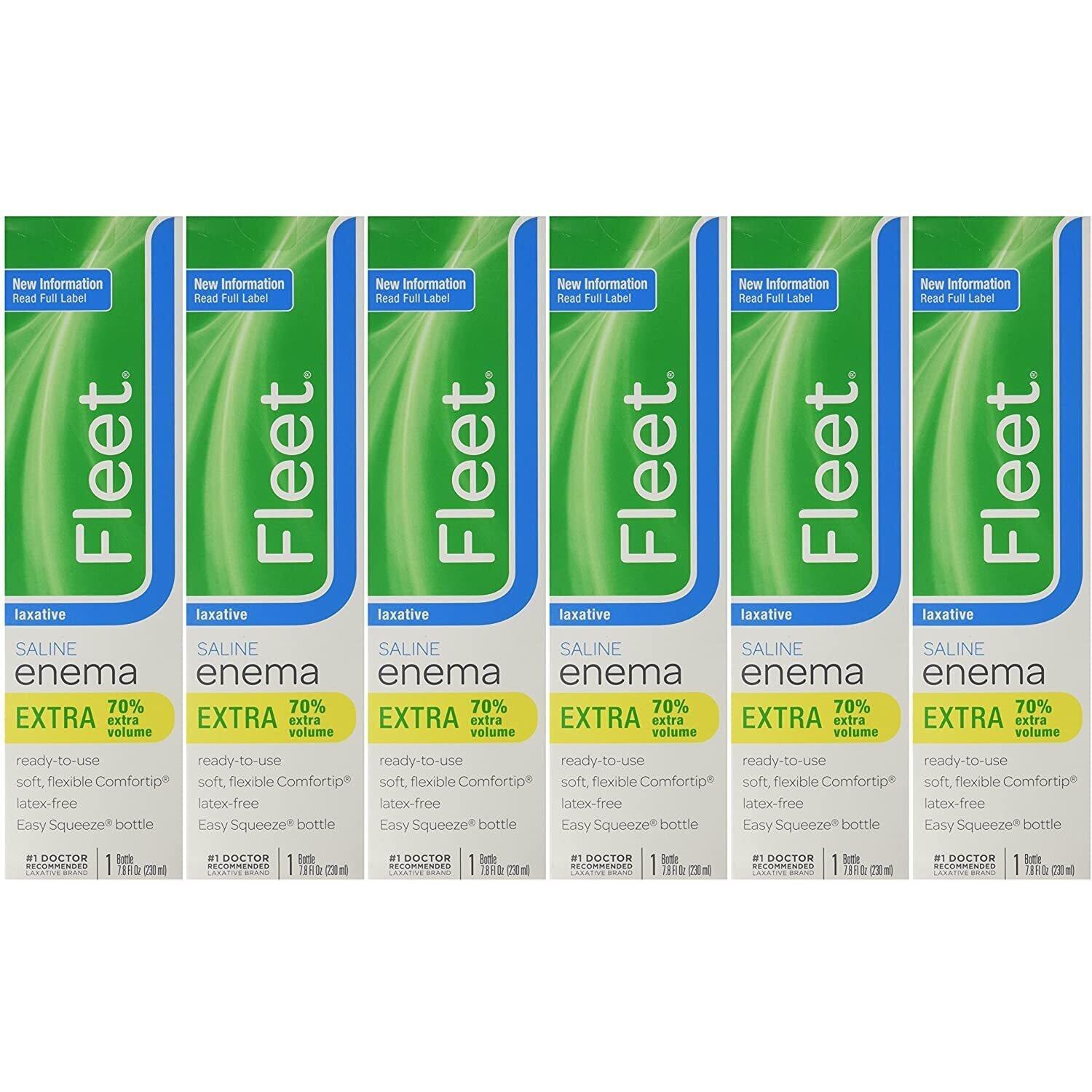 Fleet Laxative Saline Extra Enema For Adult Constipation, 7.8 Fl Oz, 1 Bottle