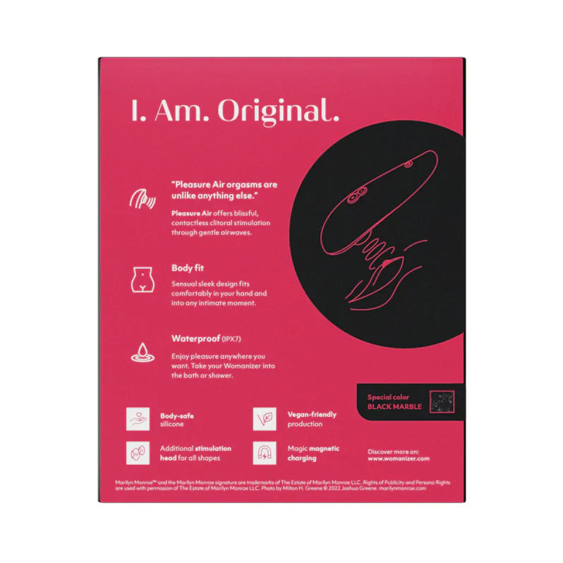 Womanizer x Marilyn Monroe Special Edition Classic 2 Clitoral Stimulator - Black Marble