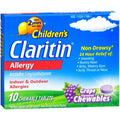 Claritin Allergies, Indoor & Outdoor, 5 Mg, Grape Flavor, Chewable Tablets,10ea