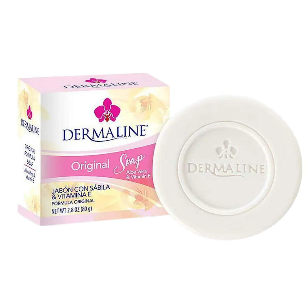 Dermaline Original Facial Soap Aloe Vera & Vitamin E (2.8oz)