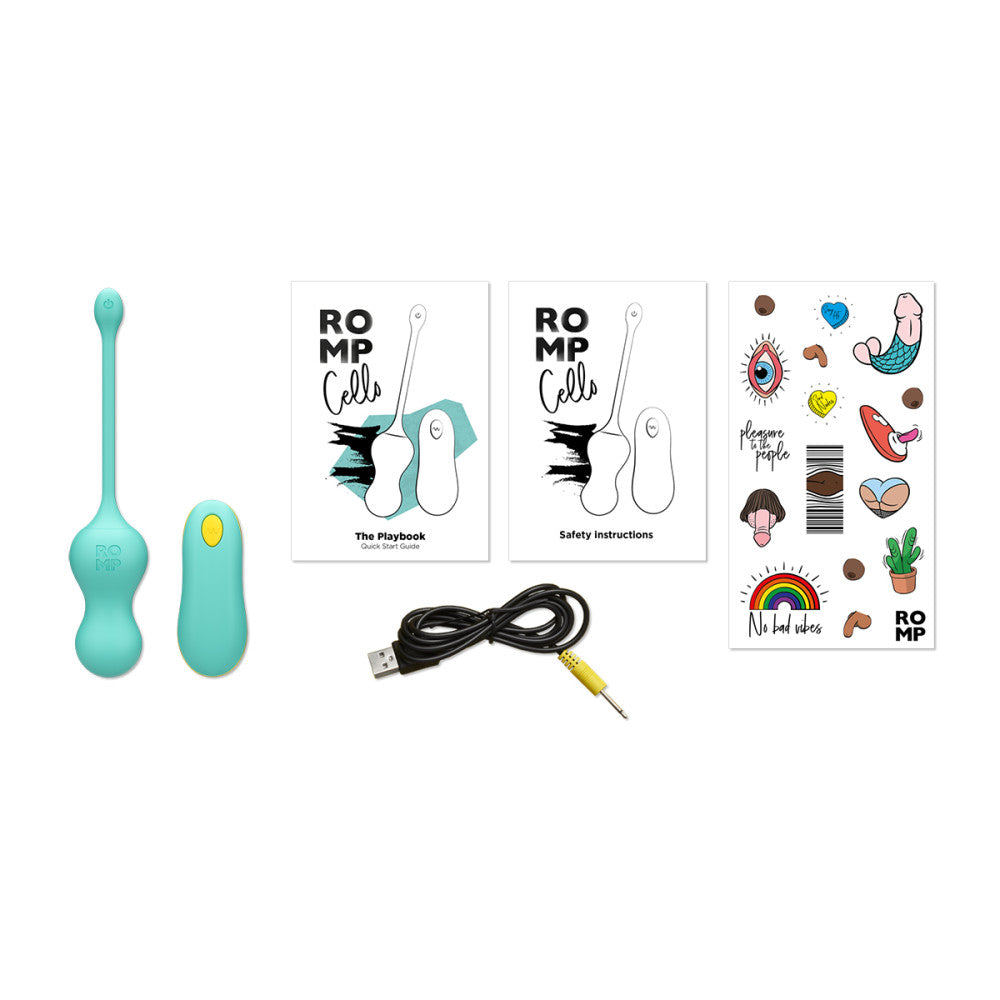 ROMP Cello G-spot Vibrating Egg - Blue