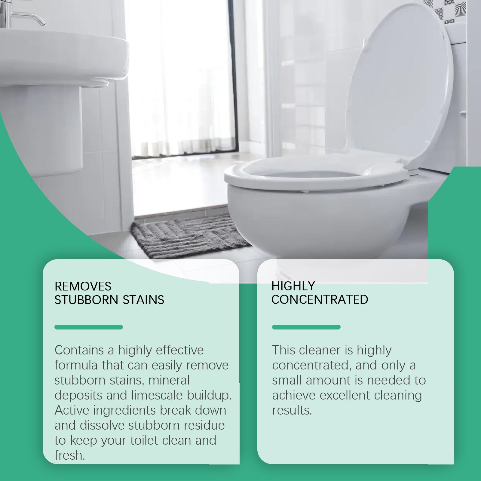 Toilet Toilet Decontamination Cleaner, Multi-Effect Dirt Dissolver Toilet Tile Cement Floor Decontamination