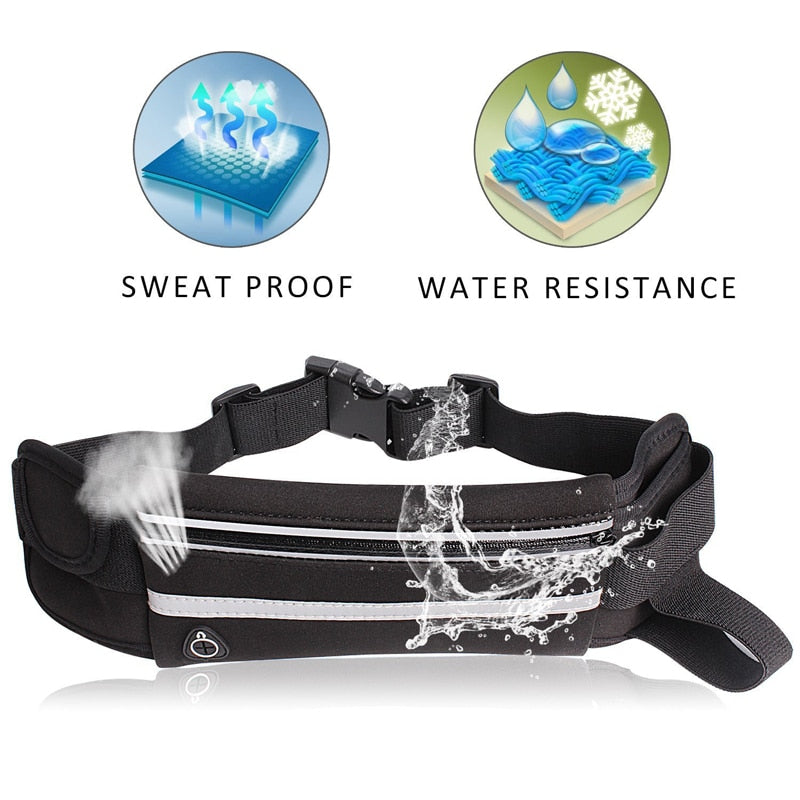 Fashion mini fanny pack for women men Portable convenient USB waist pack Travel multifunctional waterproof phone belt bag
