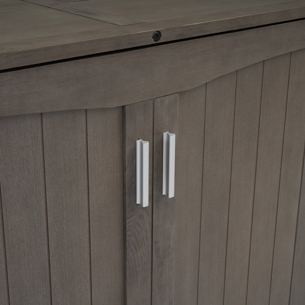 Queen Size Murphy Bed with Built-In Charging Station  Antique Grey