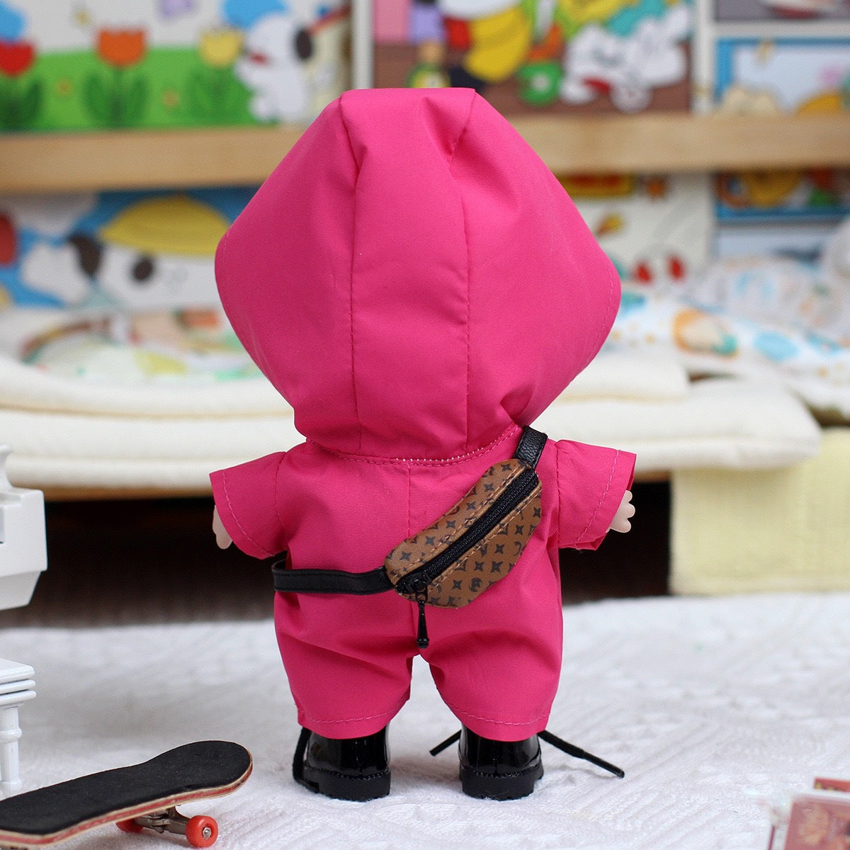17cm Labrador Macaron Pendant Doll Hoodie Outdoor Sports Hoodie Stormtrooper
