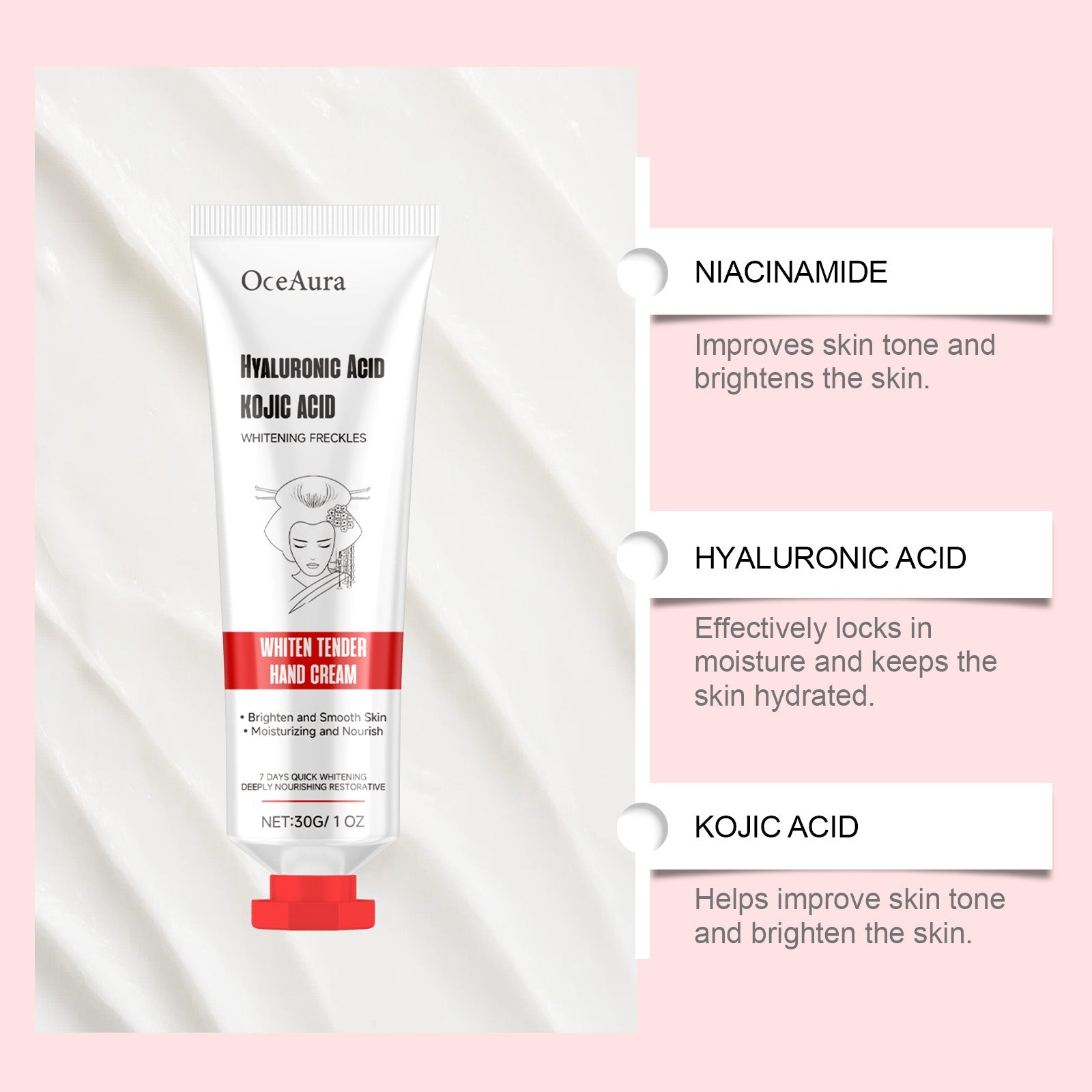Women's Hand Cream Moisturizes, Moisturizes, Alleviates Dryness, Hydrates, Anti-Freezing, Brightening Fragrance And Gently Repairs