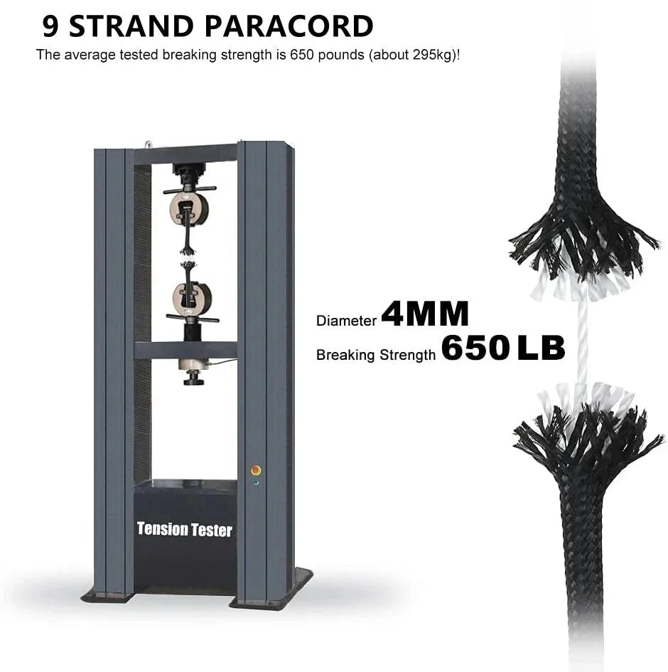 9-Core 650lb Paracord – 31m (101.7 ft) Tactical Survival Rope