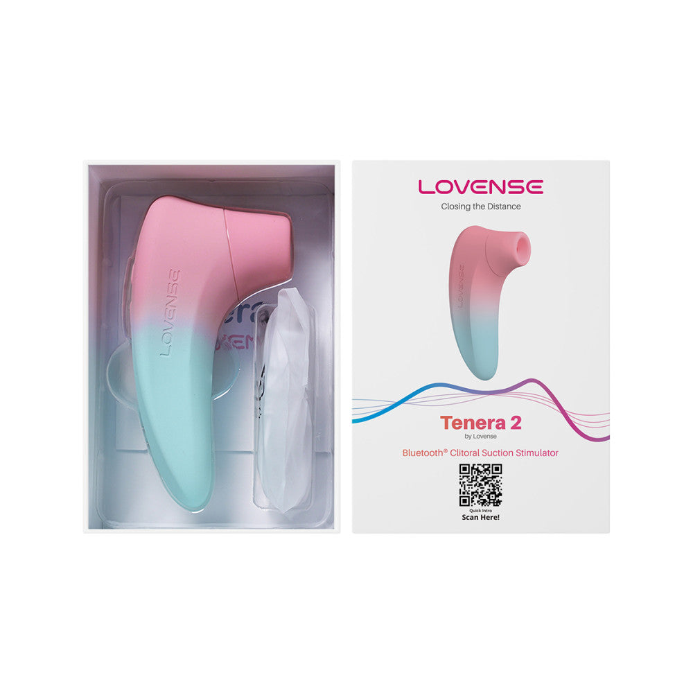 Lovense Tenera 2 Suction Vibrator - Pink/Blue