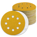 Awutzut 5 Inch 150 Grit Sanding Discs Hook Loop Orbital Sander 100PK Yellow