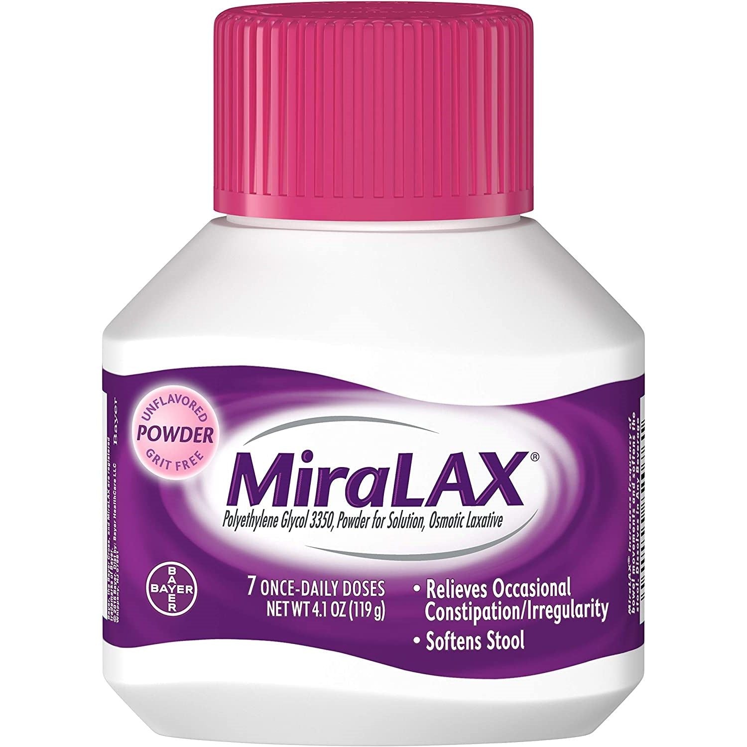 MiraLAX Powder Unflavored Osmotic Laxative 4.1 Oz Bottle