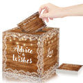 Azbuk Advice and Wishes Bridal Shower Box with 50 Cards Lace Color 001