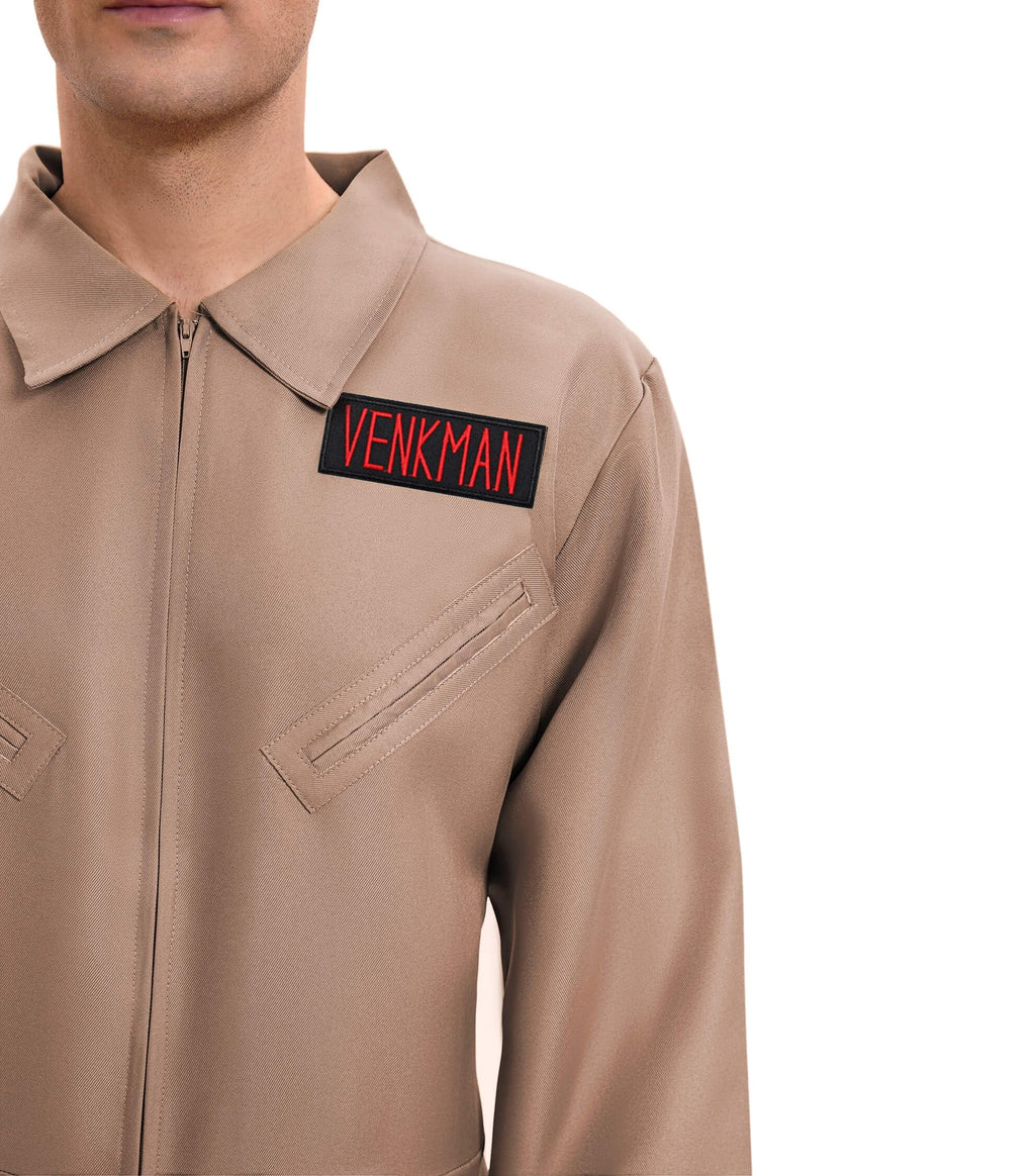 VYXIDEX Men's Deluxe Ghost Movie Busters Halloween Jumpsuit Cosplay Brown Size M