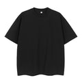Double Yarn Short Sleeve Sweat-absorbing Cotton T-shirt Top