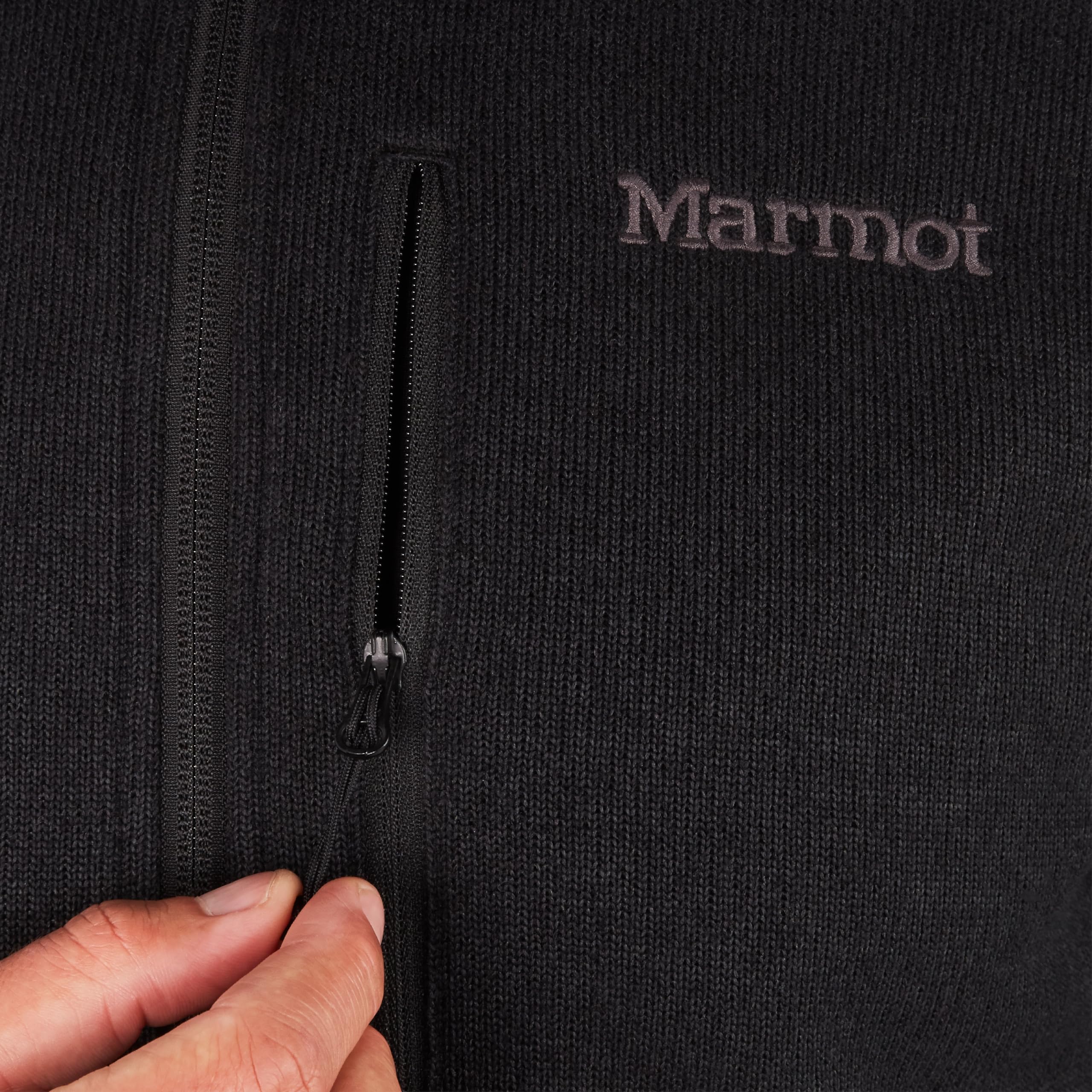 MARMOT Men's Drop Line 1/2 Zip Fleece Jacket Black Size L