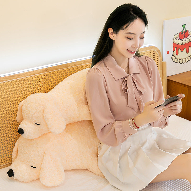 Poodle Doll Super Soft Long Pillow for Lying Dogs Bedside Pillow Doll