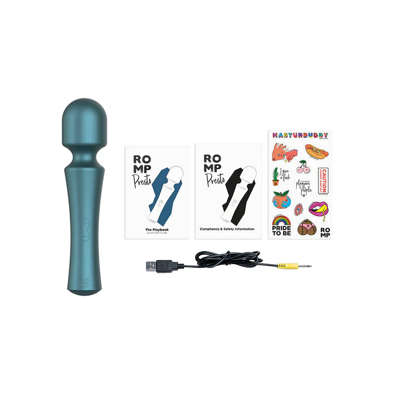 ROMP Presto Compact Wand Vibrator - Blue