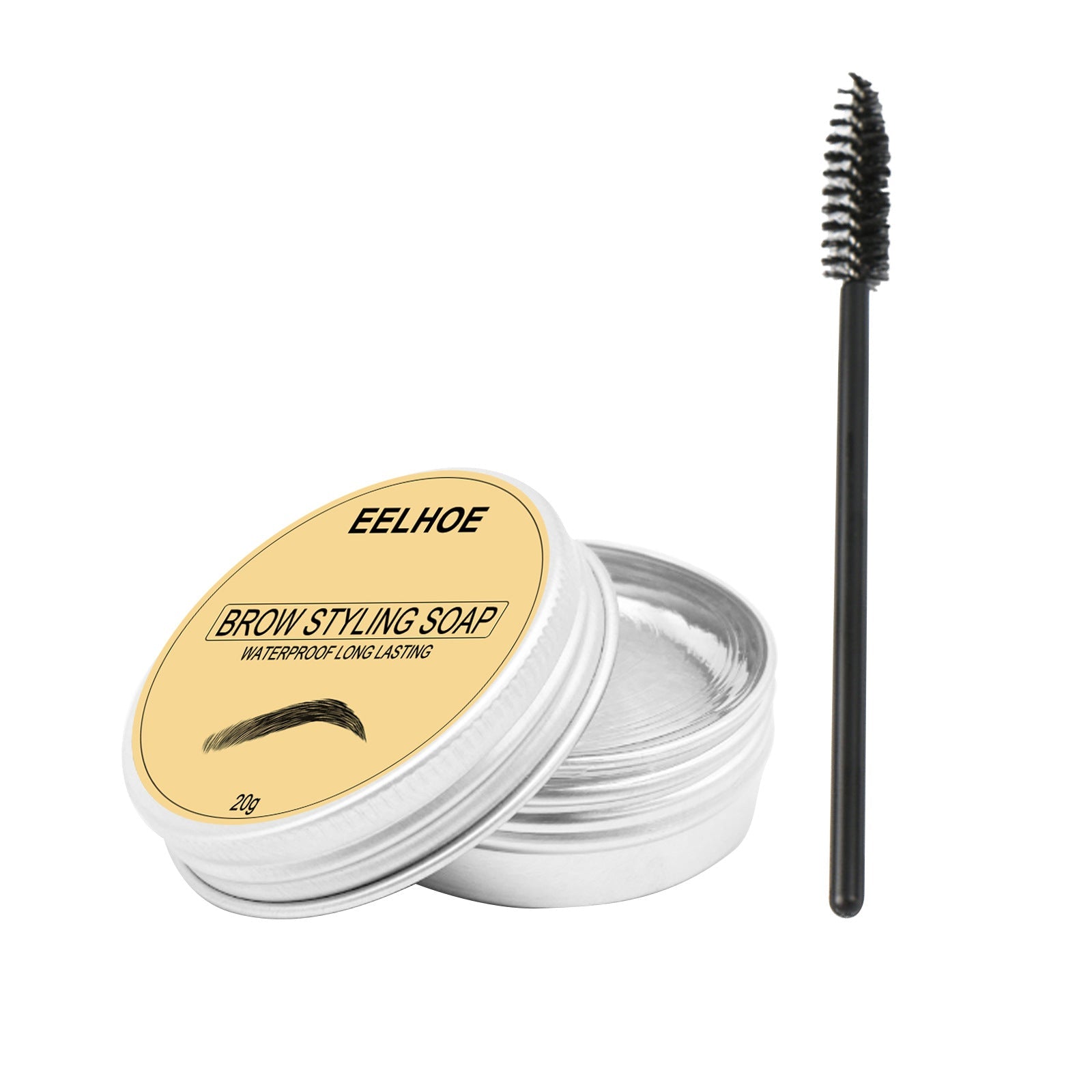 EELHOE Eyebrow Cream Styling Soap Colorless Transparent Refreshing Lasting Natural Makeup Eyebrow Styling Eyebrow Brush