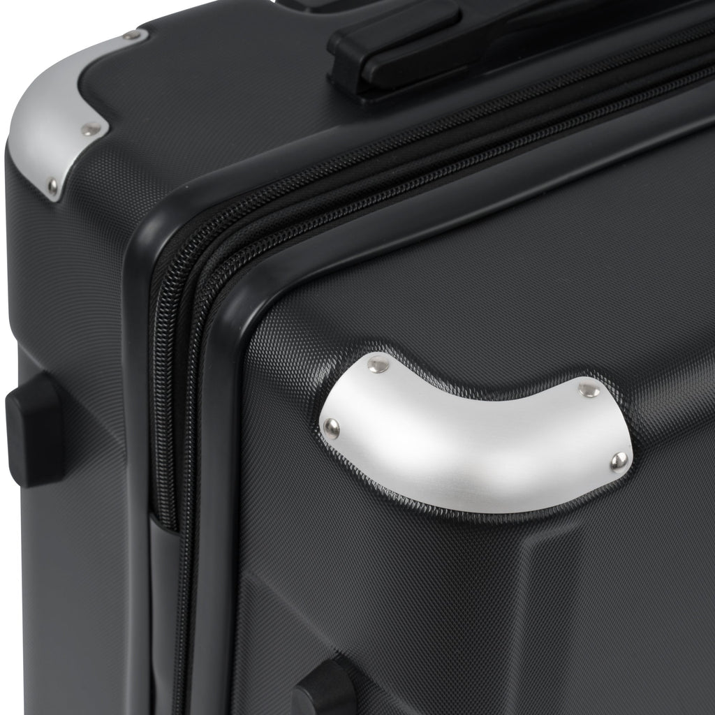 Hardshell Luggage Spinner Suitcase with TSA Lock Lightweight 20'' (Single Luggage) Black + ABS + 20 Inch Carry On