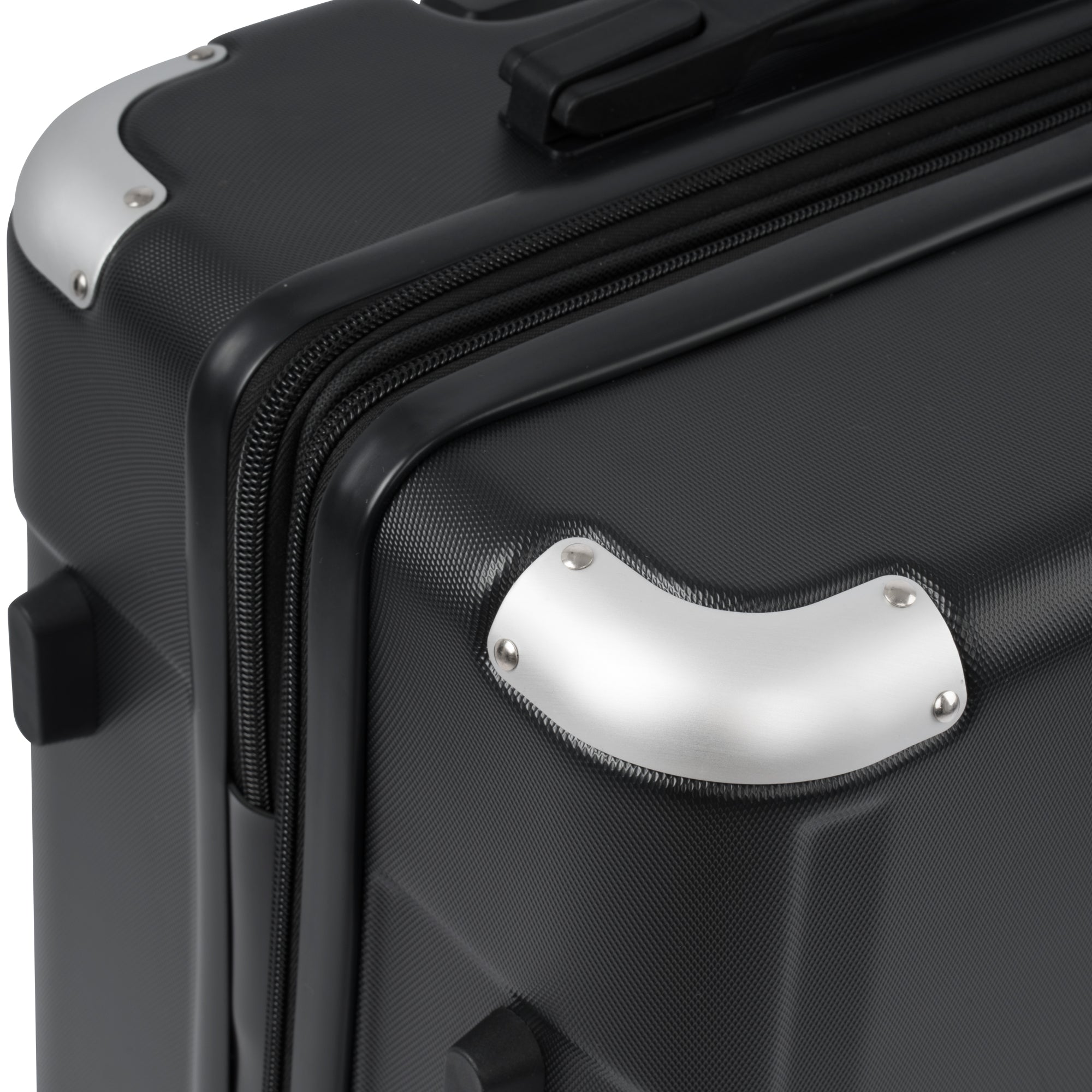 Hardshell Luggage Spinner Suitcase with TSA Lock Lightweight 20'' (Single Luggage) Black + ABS + 20 Inch Carry On
